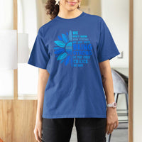 ALS Awareness T Shirt For Women Blue Ribbon Stronger Survivor