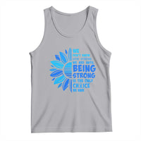 ALS Awareness Tank Top Blue Ribbon Stronger Survivor