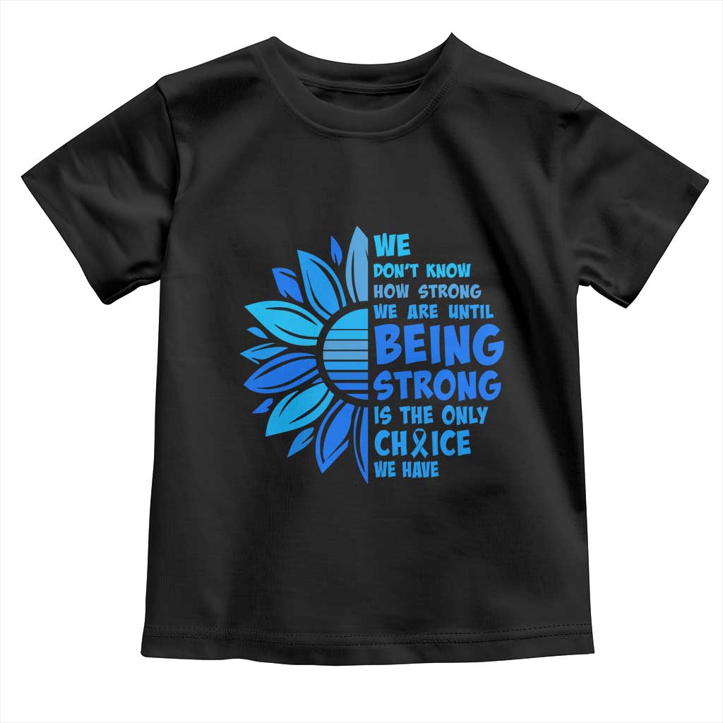 ALS Awareness Toddler T Shirt Blue Ribbon Stronger Survivor
