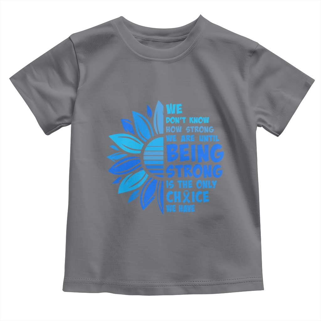 ALS Awareness Toddler T Shirt Blue Ribbon Stronger Survivor