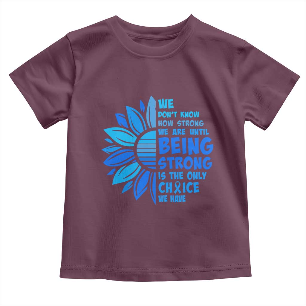 ALS Awareness Toddler T Shirt Blue Ribbon Stronger Survivor