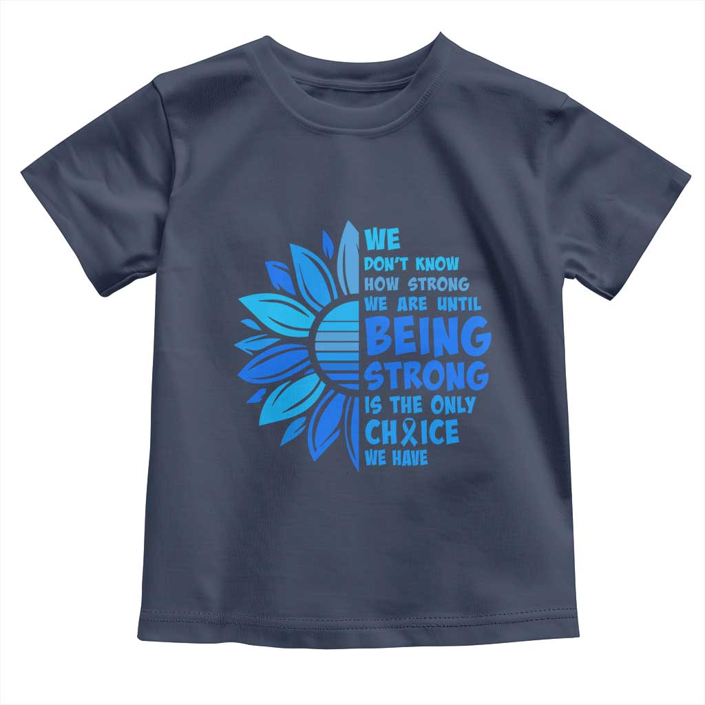 ALS Awareness Toddler T Shirt Blue Ribbon Stronger Survivor