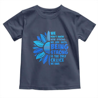 ALS Awareness Toddler T Shirt Blue Ribbon Stronger Survivor