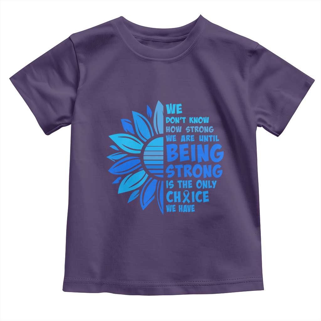 ALS Awareness Toddler T Shirt Blue Ribbon Stronger Survivor