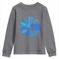 ALS Awareness Youth Sweatshirt Blue Ribbon Stronger Survivor