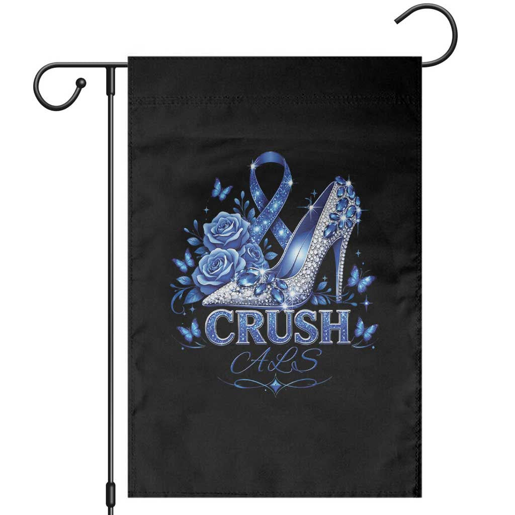 ALS Awareness Garden Flag Blue Ribbon Women Crush ALS