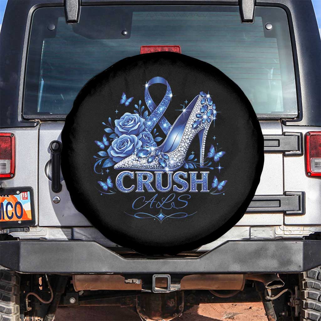 ALS Awareness Spare Tire Cover Blue Ribbon Women Crush ALS