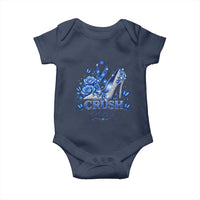 ALS Awareness Baby Onesie Blue Ribbon Women Crush ALS