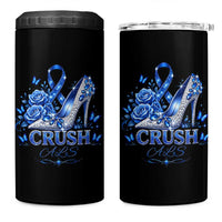 ALS Awareness 4 in 1 Can Cooler Tumbler Blue Ribbon Women Crush ALS