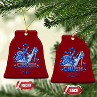 ALS Awareness Ceramic Ornament Blue Ribbon Women Crush ALS