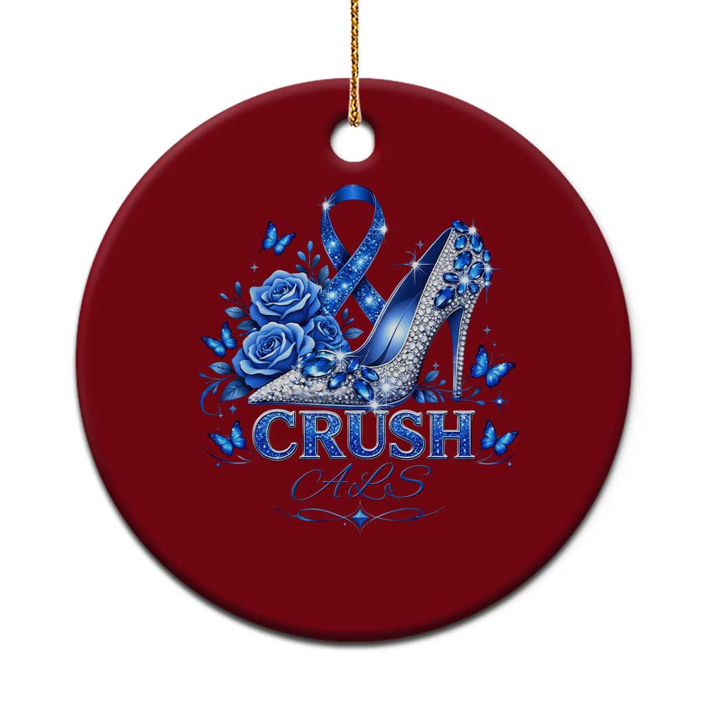 ALS Awareness Ceramic Ornament Blue Ribbon Women Crush ALS