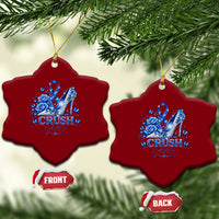 ALS Awareness Ceramic Ornament Blue Ribbon Women Crush ALS