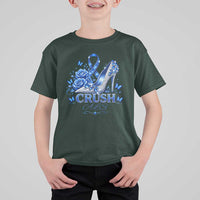 ALS Awareness T Shirt For Kid Blue Ribbon Women Crush ALS