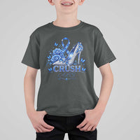 ALS Awareness T Shirt For Kid Blue Ribbon Women Crush ALS