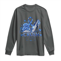 ALS Awareness Long Sleeve Shirt Blue Ribbon Women Crush ALS