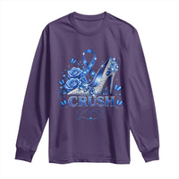 ALS Awareness Long Sleeve Shirt Blue Ribbon Women Crush ALS