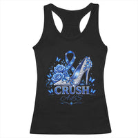 ALS Awareness Racerback Tank Top Blue Ribbon Women Crush ALS