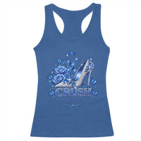 ALS Awareness Racerback Tank Top Blue Ribbon Women Crush ALS