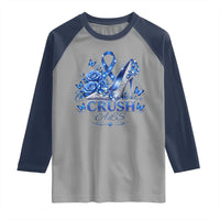 ALS Awareness Raglan Shirt Blue Ribbon Women Crush ALS
