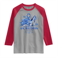 ALS Awareness Raglan Shirt Blue Ribbon Women Crush ALS