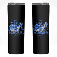 ALS Awareness Skinny Tumbler Blue Ribbon Women Crush ALS