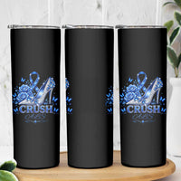 ALS Awareness Skinny Tumbler Blue Ribbon Women Crush ALS
