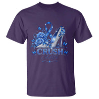 ALS Awareness T Shirt Blue Ribbon Women Crush ALS
