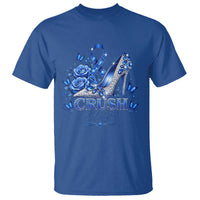 ALS Awareness T Shirt Blue Ribbon Women Crush ALS