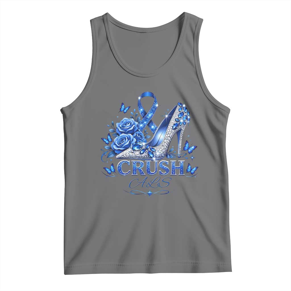 ALS Awareness Tank Top Blue Ribbon Women Crush ALS
