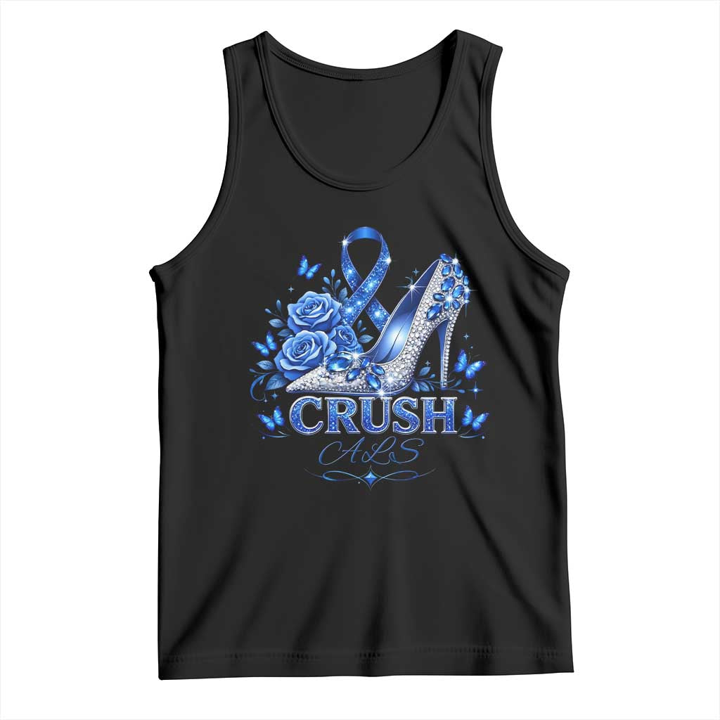 ALS Awareness Tank Top Blue Ribbon Women Crush ALS