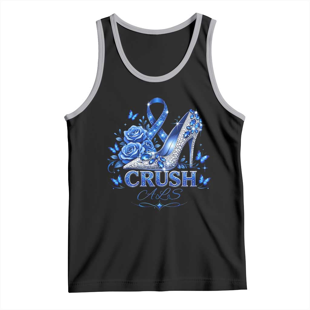 ALS Awareness Tank Top Blue Ribbon Women Crush ALS