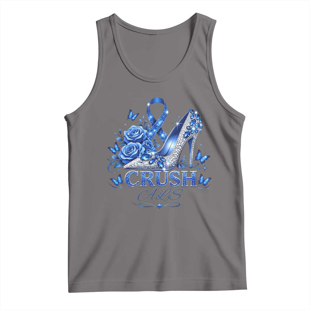 ALS Awareness Tank Top Blue Ribbon Women Crush ALS