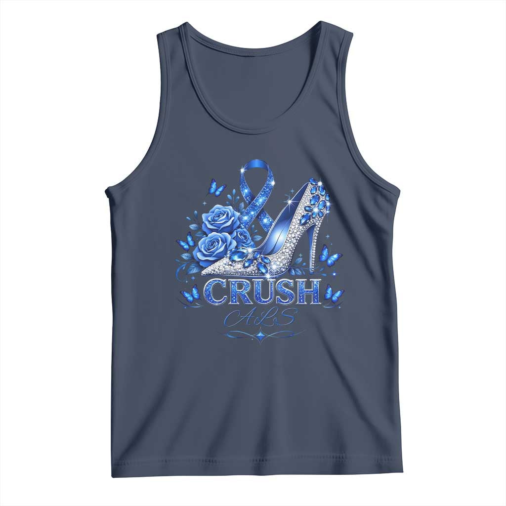 ALS Awareness Tank Top Blue Ribbon Women Crush ALS