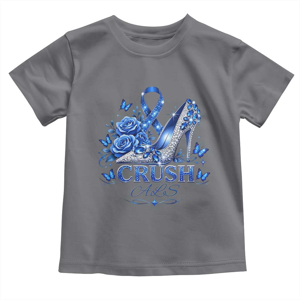 ALS Awareness Toddler T Shirt Blue Ribbon Women Crush ALS