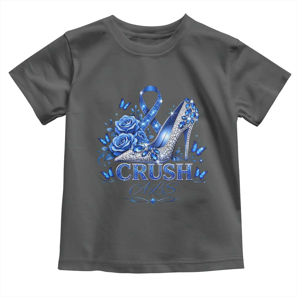 ALS Awareness Toddler T Shirt Blue Ribbon Women Crush ALS