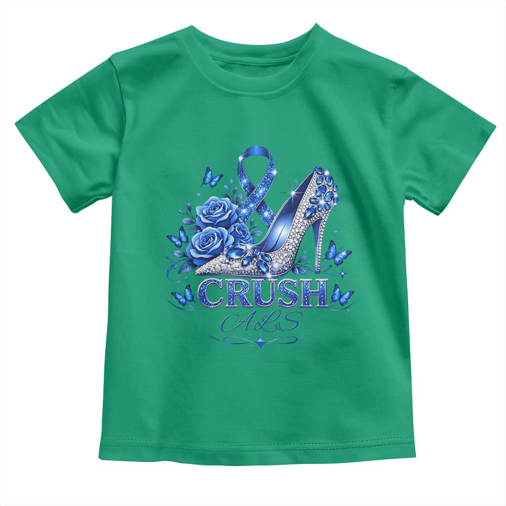 ALS Awareness Toddler T Shirt Blue Ribbon Women Crush ALS