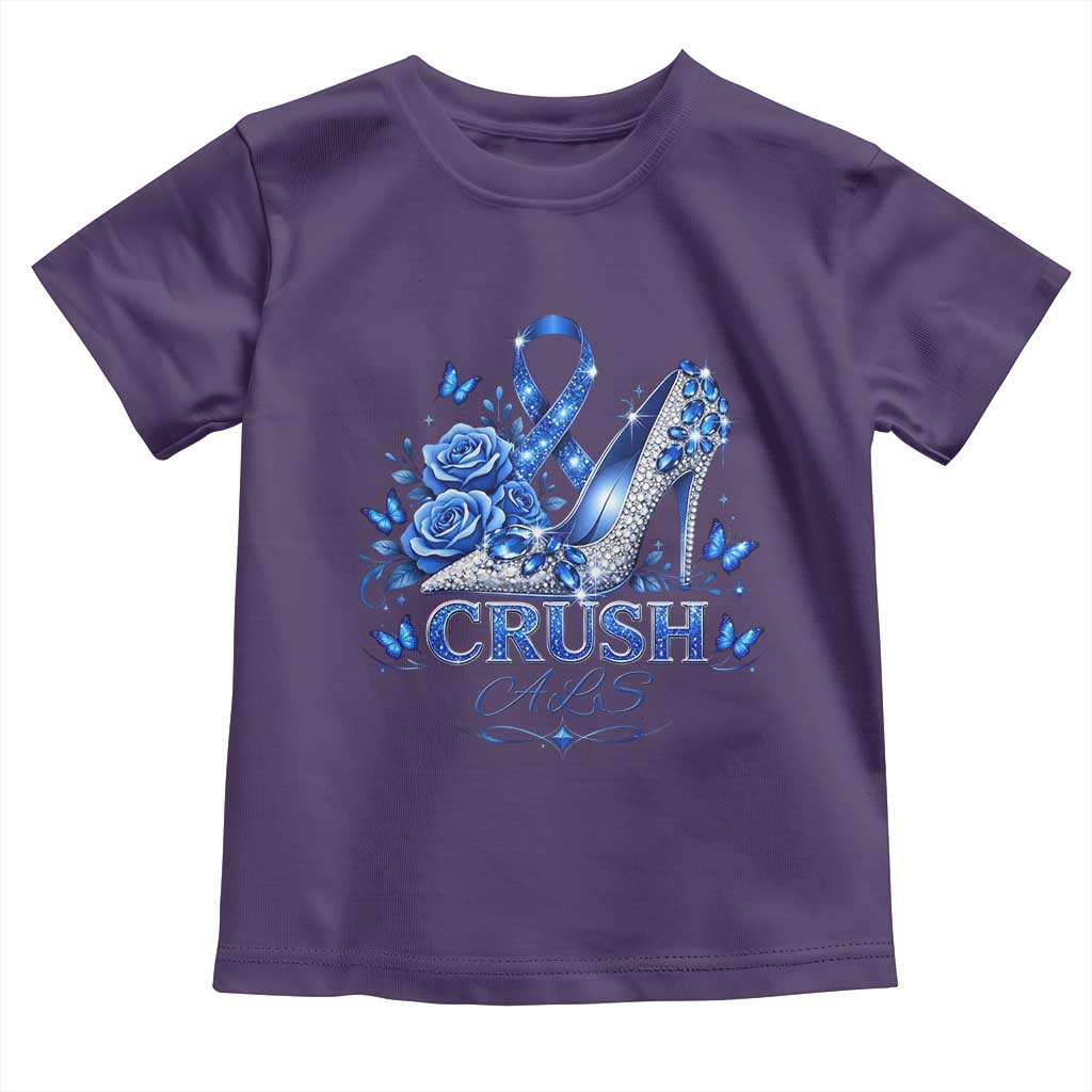 ALS Awareness Toddler T Shirt Blue Ribbon Women Crush ALS