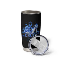 ALS Awareness Tumbler Cup Blue Ribbon Women Crush ALS