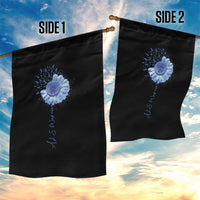 ALS Awareness Garden Flag Blue Ribbon Sunflower ALS Warrior