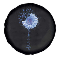 ALS Awareness Spare Tire Cover Blue Ribbon Sunflower ALS Warrior