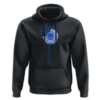 ALS Awareness Hoodie Blue Ribbon Sunflower ALS Warrior