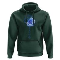 ALS Awareness Hoodie Blue Ribbon Sunflower ALS Warrior