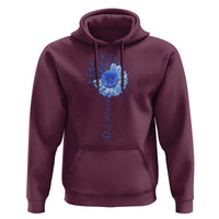 ALS Awareness Hoodie Blue Ribbon Sunflower ALS Warrior
