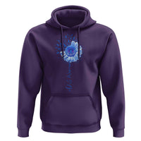 ALS Awareness Hoodie Blue Ribbon Sunflower ALS Warrior