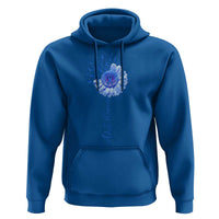 ALS Awareness Hoodie Blue Ribbon Sunflower ALS Warrior