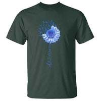 ALS Awareness T Shirt Blue Ribbon Sunflower ALS Warrior