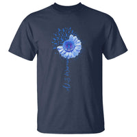 ALS Awareness T Shirt Blue Ribbon Sunflower ALS Warrior