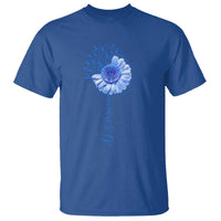 ALS Awareness T Shirt Blue Ribbon Sunflower ALS Warrior