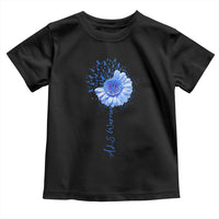 ALS Awareness Toddler T Shirt Blue Ribbon Sunflower ALS Warrior