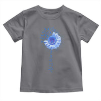 ALS Awareness Toddler T Shirt Blue Ribbon Sunflower ALS Warrior